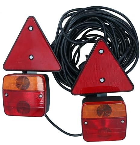 AB Tools Magnetic Trailer/Car Recovery Lights Set 10m Cable/Lighting Board TR124