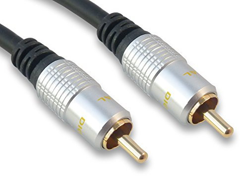 10M Subwoofer Cable Phono Gold Plated Fully screened 10 Metre (By Cables 4 ALL)