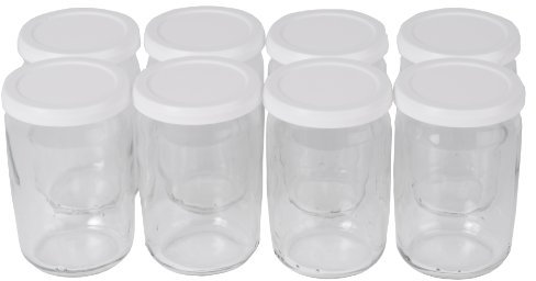 Seb 6100010654 8 pots en verre avec couvercle