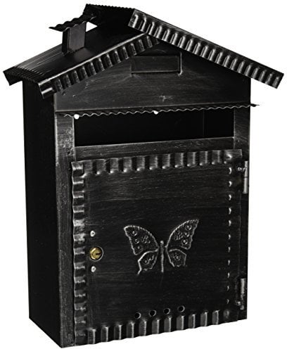 Vigor Blinky 27340-20 Cassetta per Lettere in Ferro Battuto, Forma Casetta Antichizzata, 22x12x35