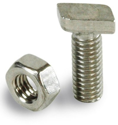 MacGreen® Edelstahl Gewächshaus-Schrauben M6 x 16 mit Muttern (50 Stück) | Hammerkopf