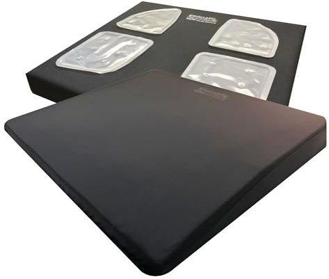 Ergo21 Liquicell Sportkissen, Besser als Gel, Schaum und Luft! Flüssigkeitsgefüllte Membranen. Blutfluss um 150% verbessert Regular - 17 x 15.5 x 2 schwarz