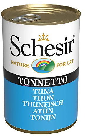 Schesir Cat Jelly Thunfisch, Katzenfutter nass in Gelee, 24 Dosen x 140 g