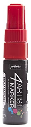 Pebeo 4Artist Marker, Oil Paint Marker, 8 mm - Red