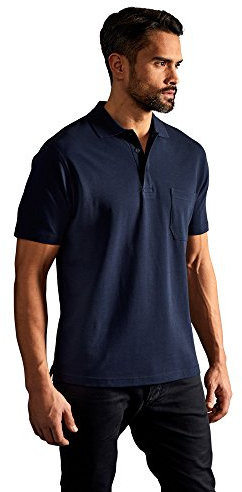 Heavy Poloshirt mit Brusttasche Herren, Marineblau, XL