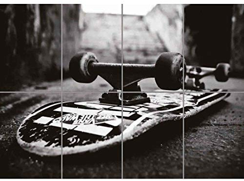 Doppelganger33 LTD Skateboard Black & White Photo XL Giant Panel Poster Art Print (8 Sections)