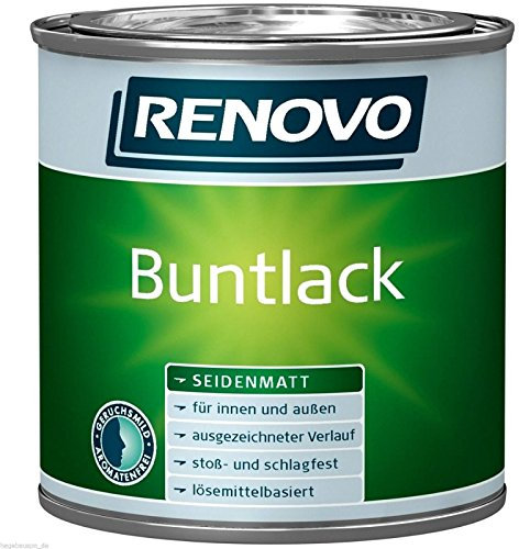 Buntlack lösemittelhaltig Silbergrau 0,375 Liter seidenmatt Alkydharzlack (18,64 Euro/Liter)