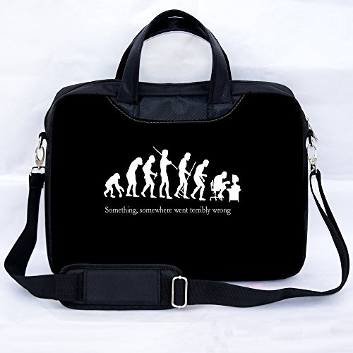 Sidorenko® Notebooktasche Laptoptasche für 15-15,6 und 17-17,3 Zoll mit Zwei Innentaschen für Zubehör/Vorder - Rückseite Bedruckt