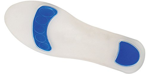 Pair of TPE Gel Insoles Pressure Relief and Shock Absorption for Heel Pad, Heel Spur and Ball of Foot Pain Cushioning and Pain Relief for Sore Swollen Feet Arch Support