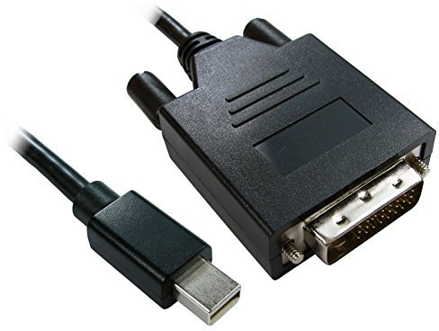 kenable Mini DisplayPort Male Plug to DVI-D 24+1 Male Video Cable Black 2m [2 metres]