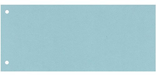 Q-Connect KF00512 Trennblätter, Farbregister, Aktenfahnen, Universalregister Trennstreifen 10,5x24cm 100 Stück blau