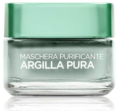 L'Oréal Paris Maschera per il Viso Argilla Pura Purificante con Eucalipto, Purifica e Opacizza la Pelle, 50 ml