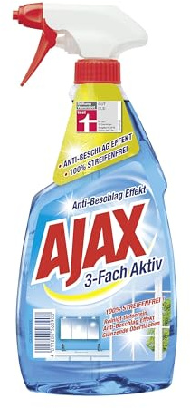 Ajax 3-Fach Aktiv Glasreiniger, 500ml (1er Pack)