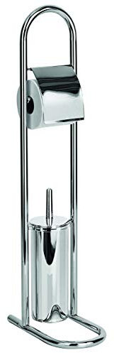 Premier Housewares Toilet Roll Holders Free Standing Toilet Brushes And Holders Sets Freestanding Toilet Roll Holder Chrome Brush Holder 80 x 29 x 17