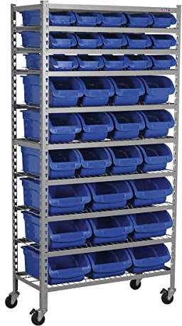 Sealey Tps36 Mobile Bin Storage System 36 Bins