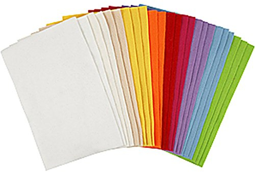 Bastelfilz-Sortiment, 45295 Blatt 20x30 cm, sortierte Farben, Blatt, 24sort. Blatt