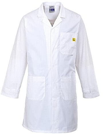 Portwest Blouse Antistatique ESD, Couleur: Blanc, Taille: L, AS10WHRL