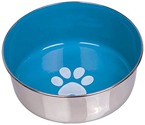 Nobby Edelstahlnapf Heavy PAW, rutschfest, hellblau, 16,5 cm 0,95 ltr., 1 Stück