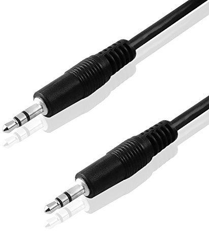 BestPlug 20cm Audio Stereo Kabel Aux in Out, 3,5mm Klinke Stecker auf 3,5mm Klinke Stecker, Schwarz