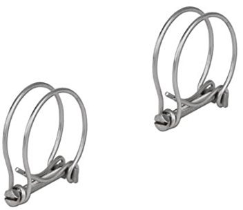 40mm Corrugated Pond Pipe Double Wire Hose Clips Pack of 2