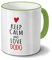 digital print Tasse mit Namen Dodo - Motiv Keep Calm - Namenstasse, Kaffeebecher, Mug, Becher, Kaffeetasse - Farbe Grün