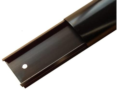 Drall Universal Kabelkanal Leitungskanal - einfaches Verlegen von Kabeln und Leitungen - hochwertiges Aluminium - Kabelabdeckung mit Länge 100 cm Breite 5 cm Höhe 2,8 cm - schwarz - Modell: ZLB
