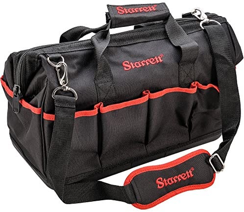 Starrett Tool Bag Organiser - 13-Pocket Electrical and Maintenance Tool Carrier - Multifunctional Tote Bag Organiser with Adjustable Shoulder Strap