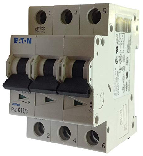 FAZ-C16/3 | Y7-278873 | MOELLER MINIATURE CIRCUIT BREAKER, 16A, 3 POLE, TYPE C