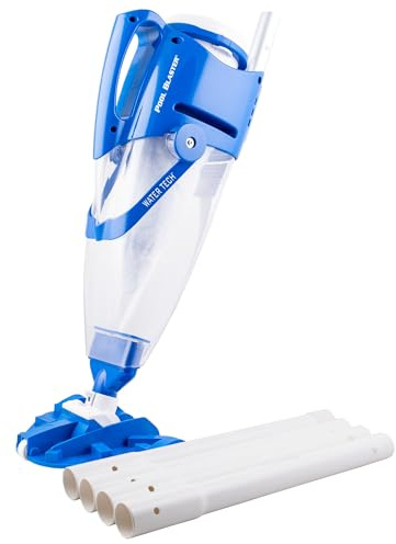 POOL BLASTER Centennial Cordless Pool Vacuum w/Pole Set - XL Debris Capacity & Advanced Filtration, Handheld Rechargeable Pool Cleaner for Sand, Silt & Leaves in Inground & Above Ground Pool