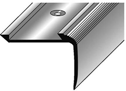 20 Meter (20 x 1 m) Treppenkantenprofil (27 mm x 40 mm) aus Alu eloxiert, gebohrt, Bronze Hell