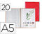 Liderpapel Cartellina a spirale, formato A5 A5 rosso