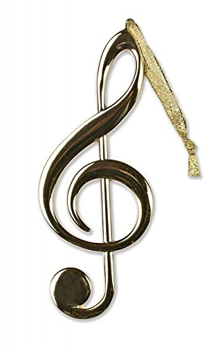 Vienna World Anhänger Violinschlüssel/Notenschlüssel Gold - Schönes Geschenk für Musiker