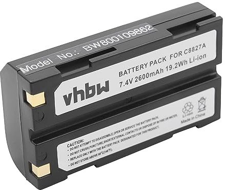 vhbw Li-Ion Akku 2600mAh (7.4V) kompatibel mit Barcodescanner Survey Equipment Ersatz für D-Li1, C8872A.