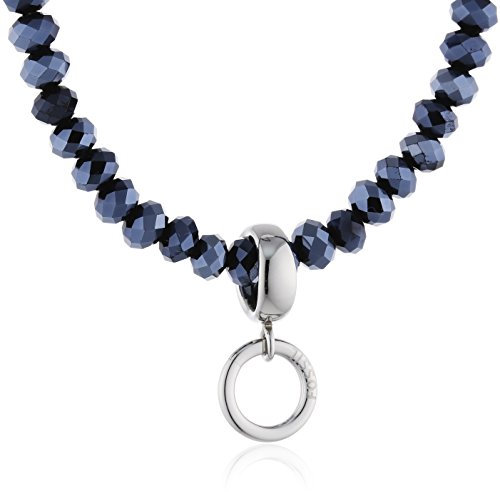 Fossil Damen-Charm Collier Glas schwarz facettiert 90 cm JF86945040