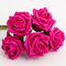 Italian Options Colourfast Artificial Foam Rose Flowers Wedding Bouquet, 5cm, Hot Pink