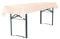 TexDeko® Tischdecke für Bierzeltgarnitur 250 x 100 cm Biertischdecke (Creme) Blickdicht waschbar & wiederverwendbar mit Oeko-TEX Zertifikat