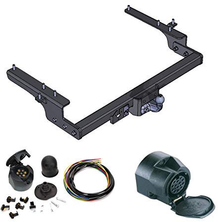 AHK Anhängerkupplung mit Elektrosatz 13 polig für Jeep Grand Cherokee 1992-1999 Anhängevorrichtung Hängevorrichtung - starr, mit angeschraubtem Kugelkopf