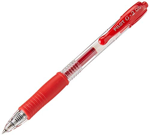 Pilot G205 Retractable Gel Rollerball 0.5 mm Tip (Box of 12) - Red