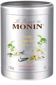 Monin Vanilla Frappe Mix 1,36 kg Dose – aromatisiertes Kaffeepulver für Cafés