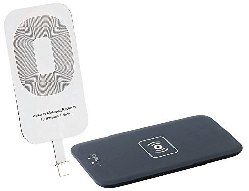 Callstel Kit Chargement à Induction Compatible Qi pour iPhone 5C, 5S, SE, 6/Plus, 7/Plus