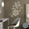 Klebesüchtig A111 Wandtattoo Blumenranke Luna 50cm x 37cm grau - Dekoration - Bad - Wohnzimmer - Aufkleber - Wandsticker