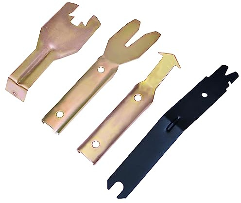 EWK 4 Pcs Metal Trim Removal Tool Set, Car Door Panel Clip Puller, Audio Board, Windows Pry Kit