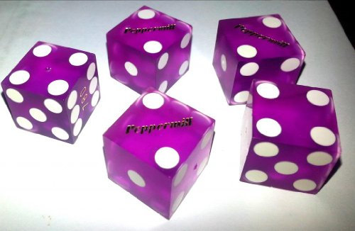 2 x Purple Peppermill Casino Craps Würfel / Würfel (2 Würfel)