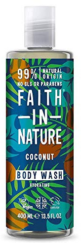 Faith In Nature Coconut Natural Shower Gel and Foam Bath, 400ml