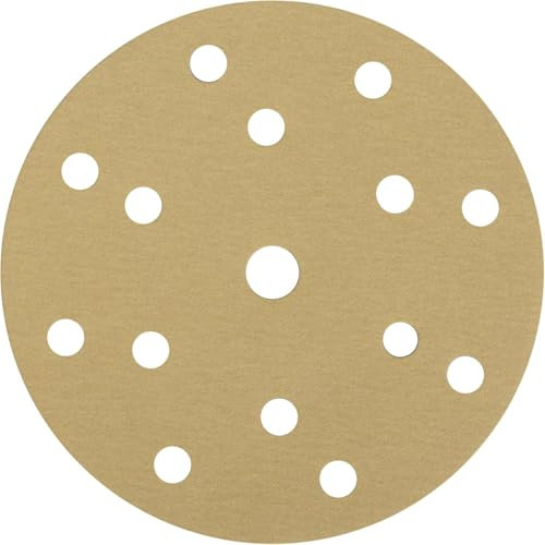NTools HMF 7 Disque abrasif 150mm avec 15 Trous, Grain 320 | Disque poncage 150mm pour ponceuses excentriques avec ⌀ de plateau de ponçage 150 mm | Grain 320 | 100 pièces