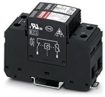 Phoenix VAL-MS 320/1+1 Überspannungsableiter, Transienten Spannungsbegrenzer 40kA 240 V ac, 415 V ac, DIN-Schienen