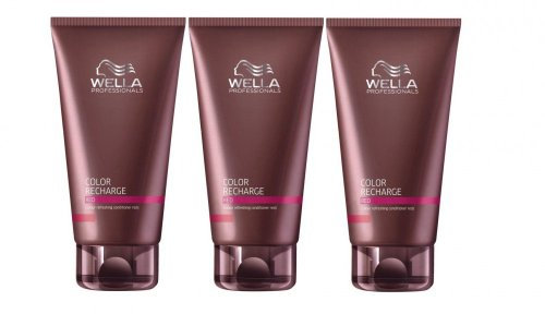 Wella Color Recharge Rottöne 3 x 200 ml Farbauffrischender Conditioner Professionals Care