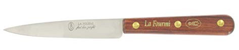 Couteau office pointu La Fourmi - Manche palissandre - Pleine soie - Longueur lame 8 cm