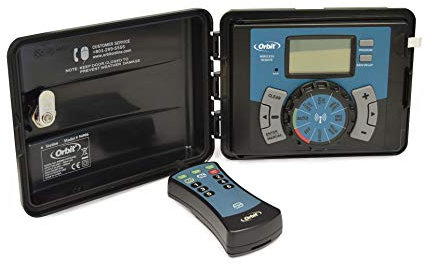 Orbit 94906 Easy-Logic 6 stazioni Programmatore Automatico per sistemi di irrigazione Esterno, con Telecomando