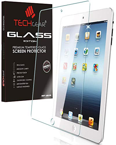 TEACHGEAR Glas Displayschutz iPad 4, iPad 3 & iPad 2 - Displayschutz folie aus gehärtetem Glas [9H Härte] [Crystal Clarity] [Kratzfest] [Keine Bubble]